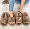 Hausschuhen Strass Schmetterling Kunstfellrutschen Frauen Sandalen Plattform Flip Flops Kristall innen flache Schuhe