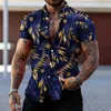 Mäns avslappnade skjortor Hawaiian för män 2023 Top With Beach Tunic 3D Printing Idols Clothes Ranfren Robe Streetwear Harajuku