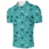 Männer Polos 2023 Polo-Hemd Personalisiertes Muster Blumener 3D-Druck kurzärmeligem Modetrend Top Fun Casual T-Shirt Sommerkleidung