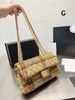 أفضل حقائب محمولة في مساء Cha مسائية حقيبة Clamshell Bag Woolen CF Bag عالية الجودة تصميم مصمم أصلي من النسيج المستوردين حقيبة نسائية كبيرة القدرات الكلاسيكية فاش