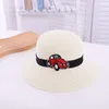 Berets Europe America Dekoracja samochodów Dzieci Kapelusze Słońce Spring Summer Brand Kid Beach Wide Razer słomy kapelusz dla chłopca w wieku 4-8 lat