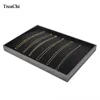 Boxes 20 Hooks Jewelry Display Case Black Velvet Pendant Necklace Display Box Bracelet Bead Chain Storage Organizer Tray 35*24*3 cm