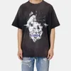 7RS3 T-shirty męskie American High Street Fashion Sign Saint Michael Washed Old Print Vintage krótkie rękawowe T-shirt dla mężczyzn i kobiet