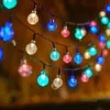 Led Güneş Kamp Fener Light String Açık su geçirmez Noel dekorasyonu 200led kristal top kamp peri çelenk bahçe parti lambası