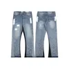 Designer Jeans Pants Ripped Men Basic For Women Fashion Retro Street Wear Loose Casual Bootcut Hole Mens Trousers M -2Xl