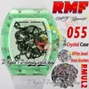 RMF AET 055 Zegarek męski RMUL2 Mechaniczne ręczne Winding True Balance Spring Spring Green Crystal Cuter