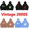 Y2k designer toppkvalitativ mode män kvinnor hoodie full zip up vintage 2000s streetwear stjärna bokstav 3d tryck blandning tröja pullover höst vinter topp