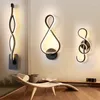 Lâmpada de parede lâmpadas de onda LED modernas para sala de estar quarto de quarto de escada leve decoração de casa minimalista acrílica equipamento interno