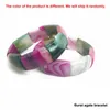 Strand Pierre Naturelle Ligne Agate Quartz Bracelet Couple Énergie De Guérison Spirituelle À La Main Bijoux Cadeaux 10x25mm En Gros