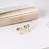 Boucles d'oreilles à tige cocotier enfants été plage vacances bijoux 316L antiallergique Brincos petit Push Back 2023 arrivée