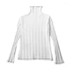 Kvinnors tröjor 2023 Hög krage kashmir tröja ren ullhoppare långärmad Turtleneck Knitwear Pullover