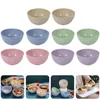 Servis uppsättningar 10st obrytbara spannmålskålar diskmaskin och mikrovågsugn säker för middag efterrätt ris soppa blå beige grön lila