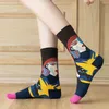 Designer Cotton Socks For Mens Womens Classic Retro Oil Painting socks Man's Basketball stocking Couple mid-tube Sports Winter Socks Hip Hop Colorful Skateboarding