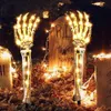 Andra evenemangsfest levererar 2st halloween dekoration skelett armar hand insats lampa 8 lägen timer vattentät utomhus trädgård ljus upp figurbatteriet 230818