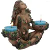 Candle Holders Resin Stand Goddess Home Decor Gift Table Ornaments Cup Forest Protector Natural Balance