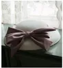 Beretten Elegant Purple Bowknot Fascinator Wedding Bridal Hairclip Hat voor feestcocktailhoofdstuk Lady Floral Pattern Headwar