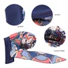 Ethnic Clothing WLP Silk Printed Flower Women Inner Hijabs Cap Muslim Tie-Back Head Scarf Turban Bonnet Ladies Wrap Under Hijab Caps