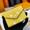 Fashion women's Designer wallets Cards holder Trifold Wallet Womens coin purse multi card slot clip purse high quality lychee texture Leather wallet with box