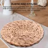 Tafelmatten 18 Pack Round Water Hyacinth Placemat Kwaliteit geweven Wicker Place 25 cm Retail