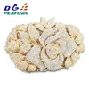 Skewers Hollow Out Crystal Floral Diamond Evening Clutch Bag Champagne Evening Bag Party Wedding Purse Soiree Pochette Purse