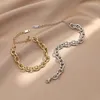 Lien Bracelets Mode Taille Réglable En Acier Inoxydable Argent Or Couleur Pour Femme Fille Sur La Main Bijoux Cadeaux Tendance