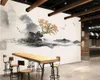 Bakgrundsbilder kinesiska bläcklandskap målning tapeter papel de parede vardagsrum tv -bossa vägg sovrum studie restaurang anpassade väggmålningar