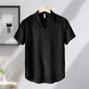 Camicie casual maschile Summer Men Short Short Short Viscose Cotton Shirt Designer rugoso Designer Vintage Vintage Simple Camisa Masculina