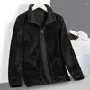 남성용 재킷 사이드 포켓 ​​아웃복 다목적 옷깃 양털 재킷 가을 겨울 남성 코트를위한 따뜻한 세련된 기능적 겉옷