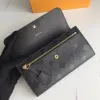 Portefeuilles de créateurs de mode luxe Adele Purse hommes femmes embrayage Highs qualité zipper porte-monnaie dames porte-carte boîte d'origine double sac