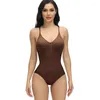 Women's Shapers Seamless Bodysuit Sexy Backless Body Shaper Romper String Femme Sleeveless Tummy Belly Tank Top For Women