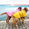 Dog Apparel Outdoor Waterproof Costume Raincoat Hooded Jumpsuit Pet Reflective Coat Water Resistant Clothes Puppy Accessories