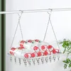 Hangers Stainless Steel Drying Basket 18 Clip Multifunctional For Clothes Underwear Rack Multiple Socks Baby