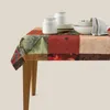 Tischtuch Baumwolle und Leinen Retro Plaid rechteckig Wohnzimmer Abdeckungsmatte Tischdecke für Home Wedding Party Dekorat