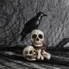 Andra evenemangsfestleveranser Halloween harts Glödskelett Crow Street Lamp för Home Table Haunted House Bar Horror Props Decoration 230818