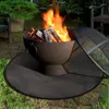 Teppiche runde Grillmatten Glasfaserboden Feuerstelle unter für Outdoor Deck Protector