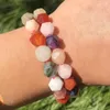 Loose Gemstones Natural Faceted Mixed Stone Beads For Jewelry Making Bracelet Necklace Colorful Round Agate Gemstone Amethyst 6 8 10mm