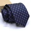 Bow Gine Men's 100 шелковая галстука Cravat Blue NeckerChief для костюма Свадебная бизнес повседневная галстук с высокой плотностью водонепроницаемой