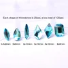 Nail Art Decorations 6 Grids 120pcs Nail Set Multi-Sizes Sapphire Nail Charms Flatback Crystal Glitter Gem Diamonds Nail Art Decorations 230821