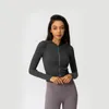 LL Yoga Top Running Jacket Damen Long Sleeve Reißverschluss Fitness Top Fitness Sportmantel Trainingsmantel