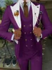 Survêtements pour hommes Gwenhwyfar Men's Green Groom Male Wedding Prom Suit Slim Fit Tuxedo Mens Formal Business Work Wear Suits 3Pcs (Veste + Pantalon + Gilet) J230821