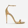 23s Luxury Designer Sandaler Kvinnor Patentläder Sandal Back-Logo Plack High Heel Sandals Ankle Strap Stängning med ruta 35-43
