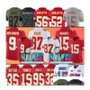 Roupa de ioga Patrick Mahomes 9 Juju Smith-Schuster Jersey de futebol Travis Kelce Trent McDuffie George Karlaftis Clyde Edwards-Helaire Dh20p