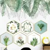 Stickers muraux feuilles tropicales frais salon chambre dortoir Ins porte plante fleur décoration décor