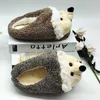 Slippers Indoor Slippers Special dog offer custom a warm winter hedgeh lovers home slippers thick hard bottom shoes on floor lovers shoes HKD230821