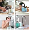 Liquid Soap Dispenser 750ML Automatic USB Charging Mouthwash Dispenser with Cups Mouth Wash Storage Bottle Bathroom Accessories Soap Liquid Container 230820