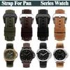 Assista Band for Panerai Pam Luminor Calfskin Acessórios de couro fosco retrô Pino de aço inoxidável de aço inoxidável Buckle298t