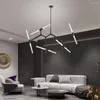 Lampadari moderni ramo a led soffitto lampadario vetro nero per sala da pranzo soggiorno camera da letto luci a sospensione decorazioni per la casa luster luminaire