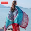 Écharpes Été Coton Écharpe Pour Femmes Longs Châles 180X100CM Plage Hijab OverSize Femme Foulard Cover Up Wrap Grande Robe 230818