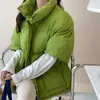 Gabardina coreana de media manga para mujer, chaleco de algodón, Otoño Invierno 2023, chaqueta holgada con hebilla, chaquetas para mujer, abrigo