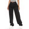 Women's Jeans Pants Loose High Waisted Button Down Cargo For Women Trousers Wide Leg Waist Plus Size